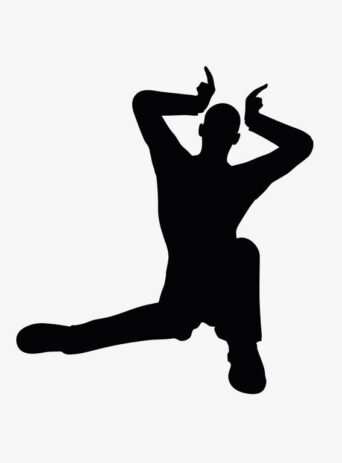 Illustration Of A Man In Hand Gesture Pose In Silhouette Isolated On White : Stock Vector (Royalty Free) 017472