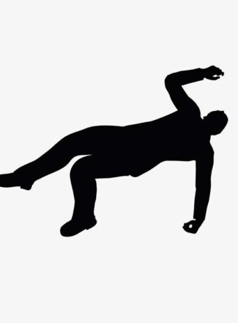 Illustration Of  Sprawled On Back In Silhouette Isolated On White : Stock Vector (Royalty Free) 017476