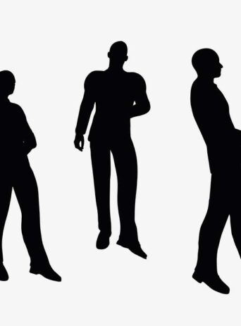Illustration Of Businessman Standing In Silhouette Isolated On White : Stock Vector (Royalty Free) 017492