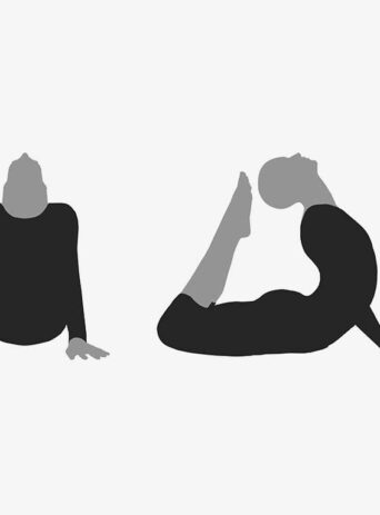Illustration Of A Woman In Yoga Pose In Silhouette Isolated On White : Stock Vector (Royalty Free) 017493