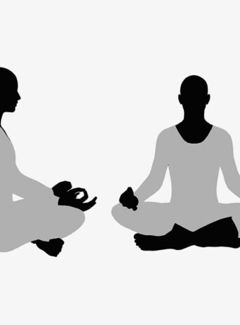 Illustration Of A Woman In Yoga Pose In Silhouette Isolated On White : Stock Vector (Royalty Free) 017497
