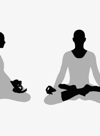 Illustration Of A Woman In Yoga Pose In Silhouette Isolated On White : Stock Vector (Royalty Free) 017498