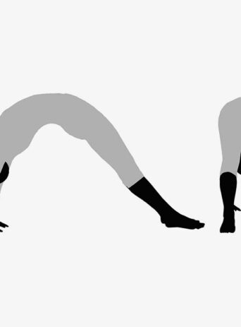 Illustration Of A Woman In Yoga Pose In Silhouette Isolated On White : Stock Vector (Royalty Free) 017499