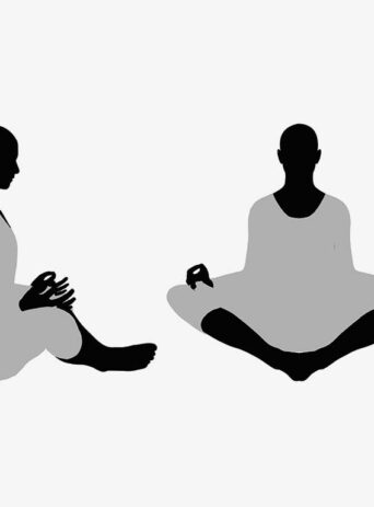 Illustration Of A Woman In Yoga Pose In Silhouette Isolated On White : Stock Vector (Royalty Free) 017500